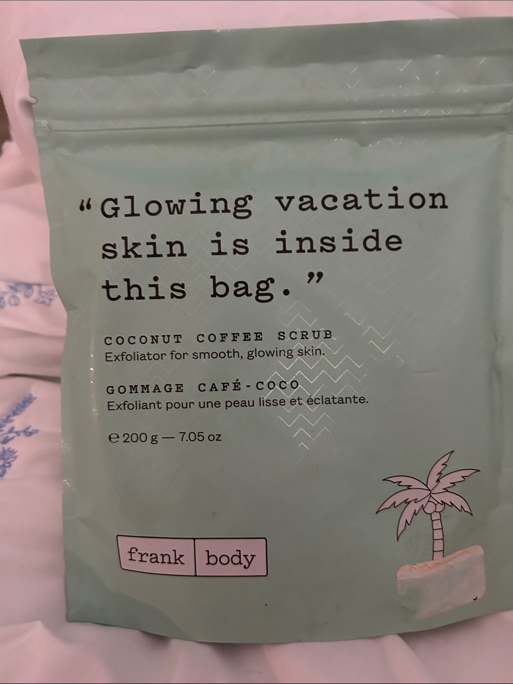 Anthropology by frank body Coconut & Coffee Scrub – Mint Green